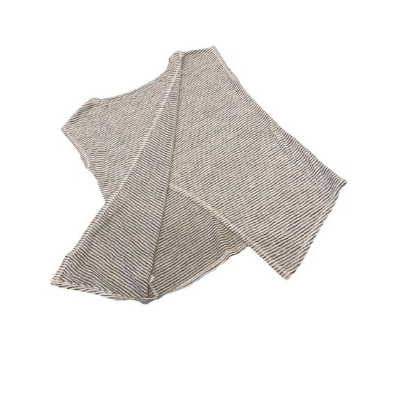 Athleta Striped Sleeveless Knit Top With Split Back Detail XXS Gray/White - Picture 3 of 10